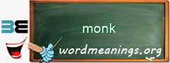 WordMeaning blackboard for monk